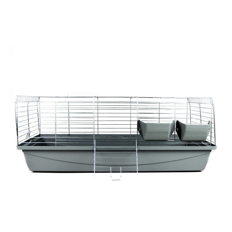 Little Friends Premium 100cm Rabbit and Guinea Pig Cage - Grey - Image 1