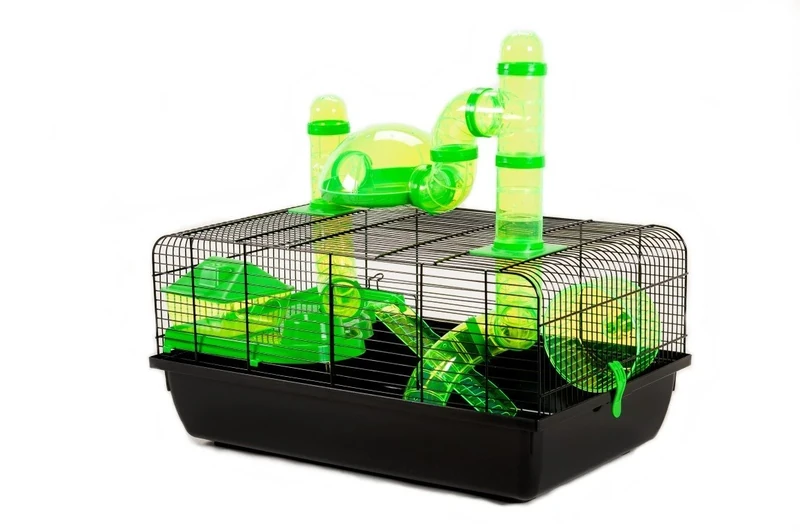 Little Friends Landmark Animal Cage with Accessories, Small, 58 x 38 x 29 cm, Green
