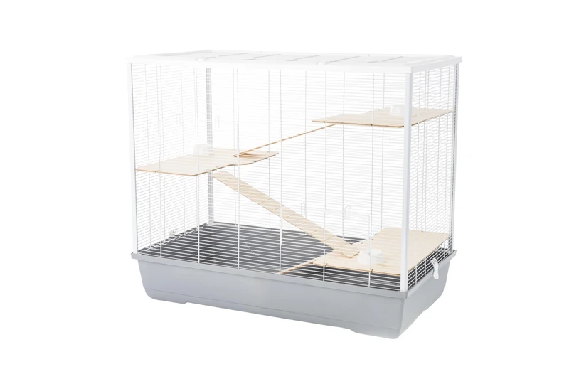 Little Friends Plaza XL Rat & Hamster Cage, 100x54x83cm, Grey/White