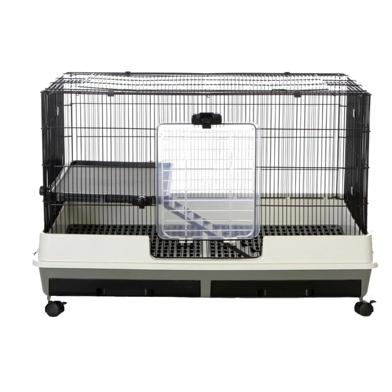 Little Friends Windsor Single 100cm Small Animal Rat Cage, Grey/White