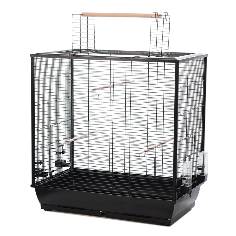 Little Friends Waldorf Bird Cage with Opening Top, 78 x 48 x 81.5 cm, Black