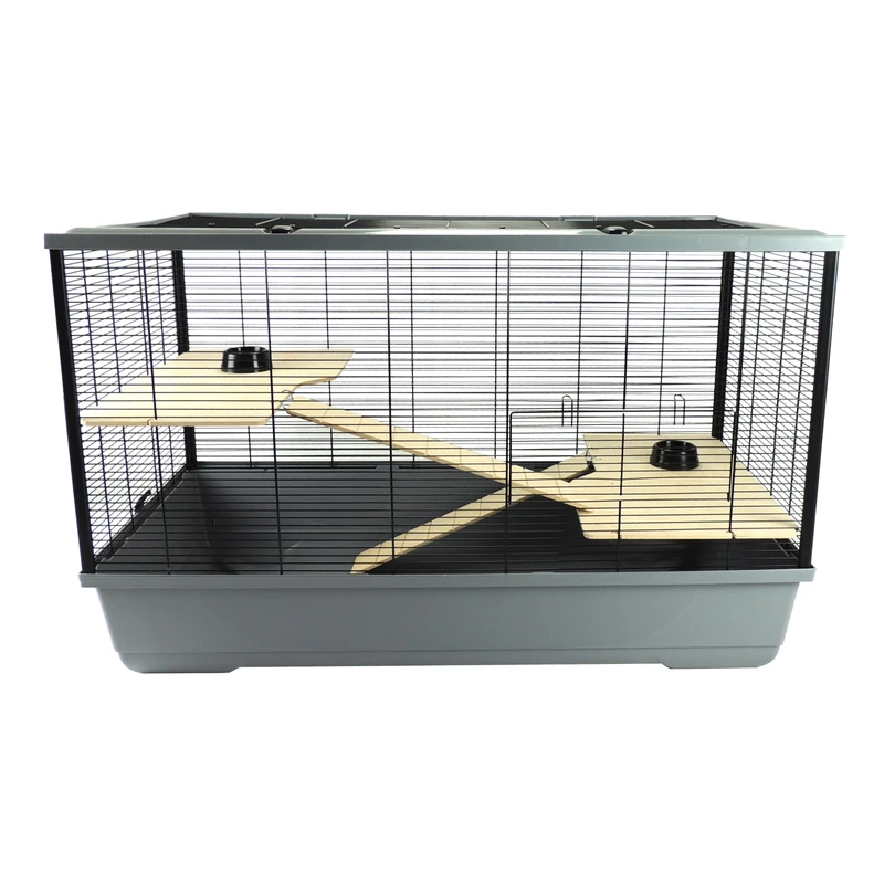 Hamster & Rat Cage 100cm x 54cm x 61cm - Langham XL Multi-Level Grey | Little Friends