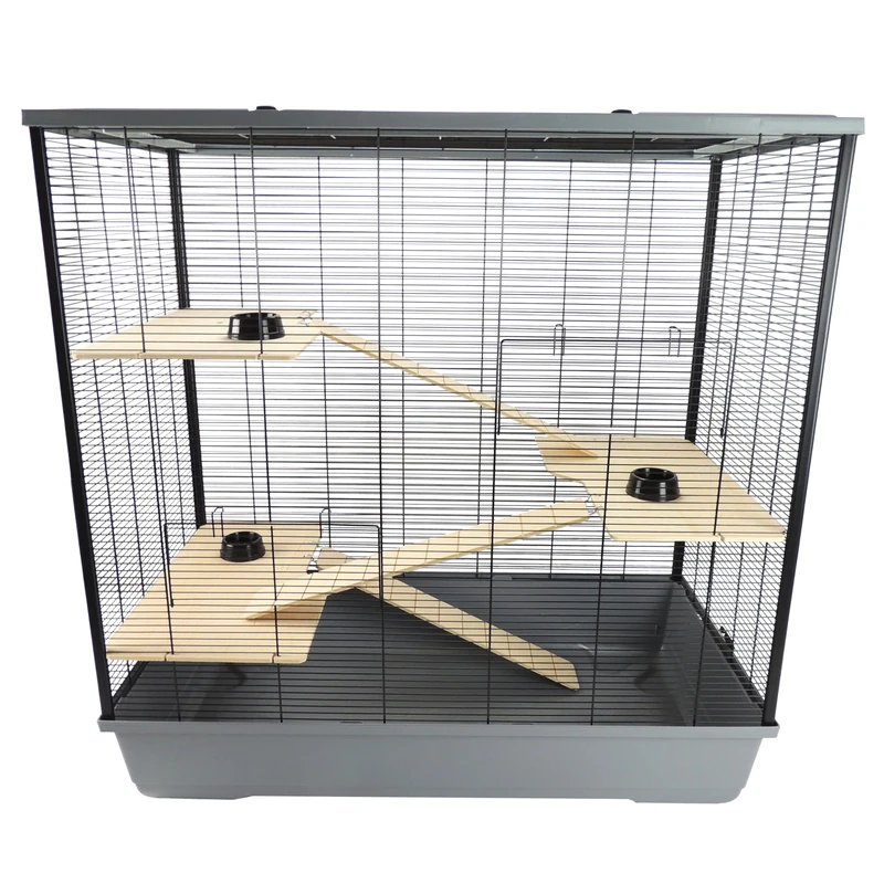 Hamster, Rat & Chinchilla Cage 100cm x 54cm x 100cm - Belfry XL Tall Grey | Little Friends