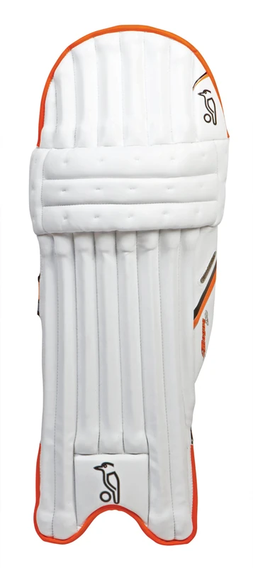 Kookaburra Unisex Rogue 850 Batting Legguard - Neutral/Rogue Fluo Orange, OSM-Left