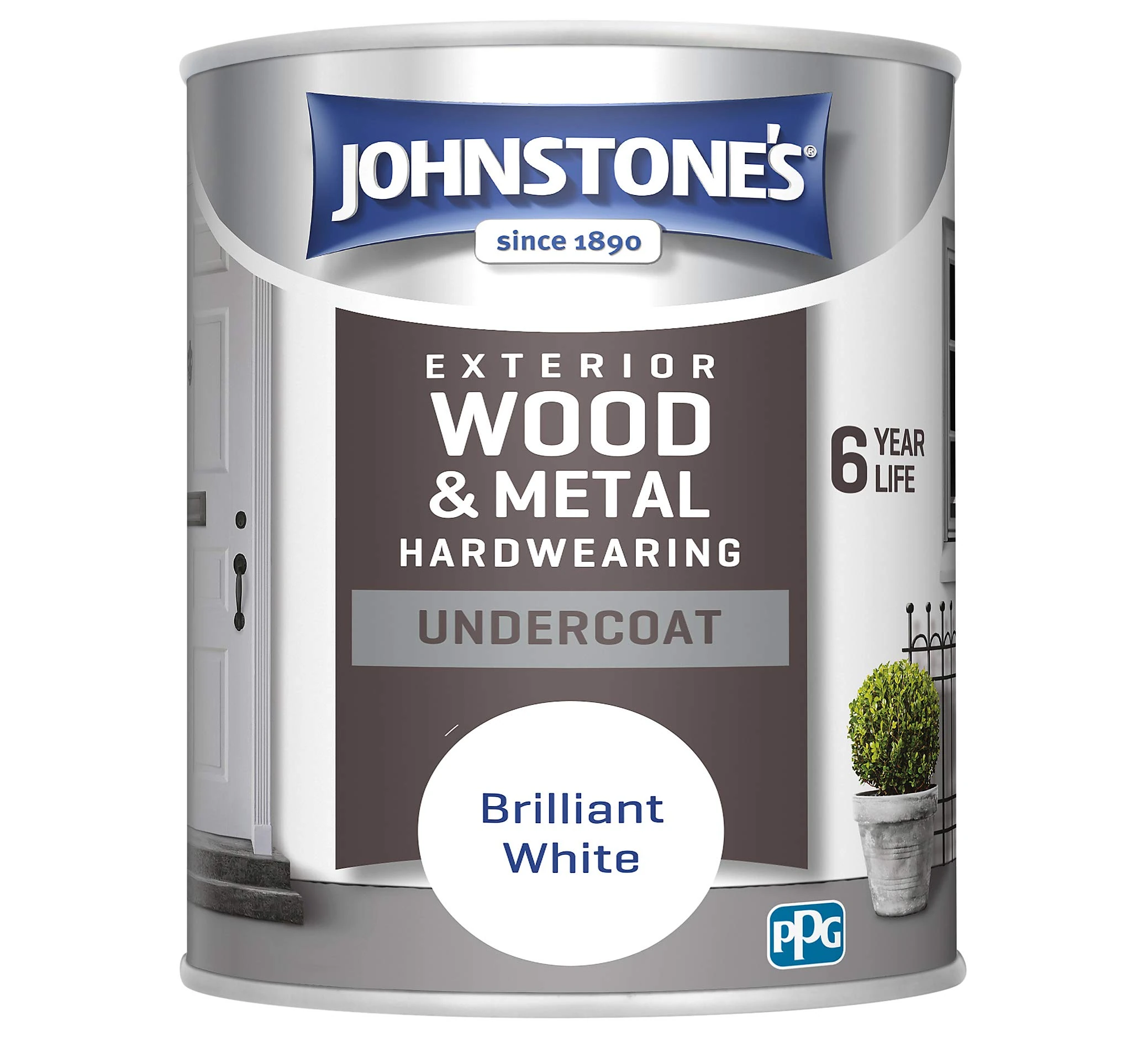 Johnstone's Exterior Undercoat Paint - Brilliant White 750ml