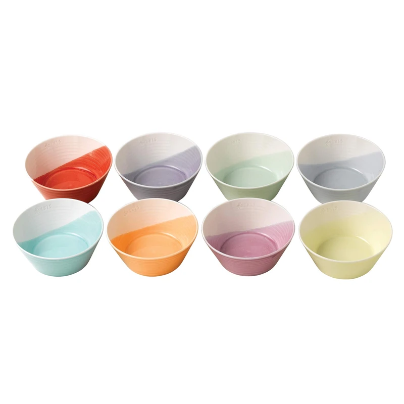 Royal Doulton Tapas Bowl Set, Hand-dipped Glaze Technique, Microwave and Dishwasher Safe, 1815 Brights, 11cm/4.5in, Set of 8 - Image 1