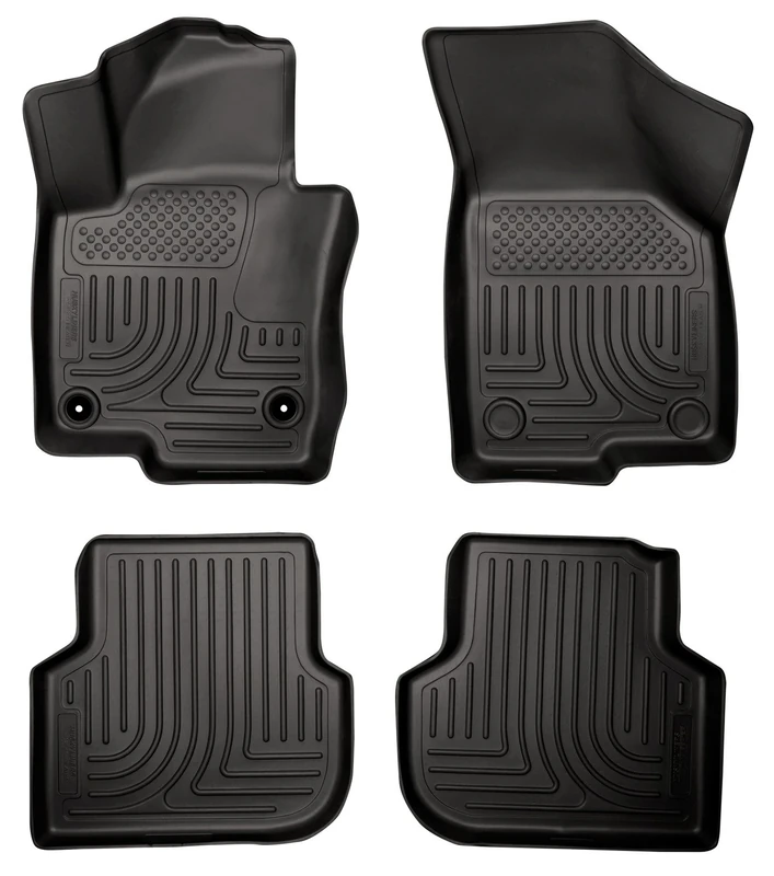 Husky Liners 98831 Fits 2011-18 Volkswagen Jetta SEL Sedan Weatherbeater Front & 2nd Seat Floor Mats, Black