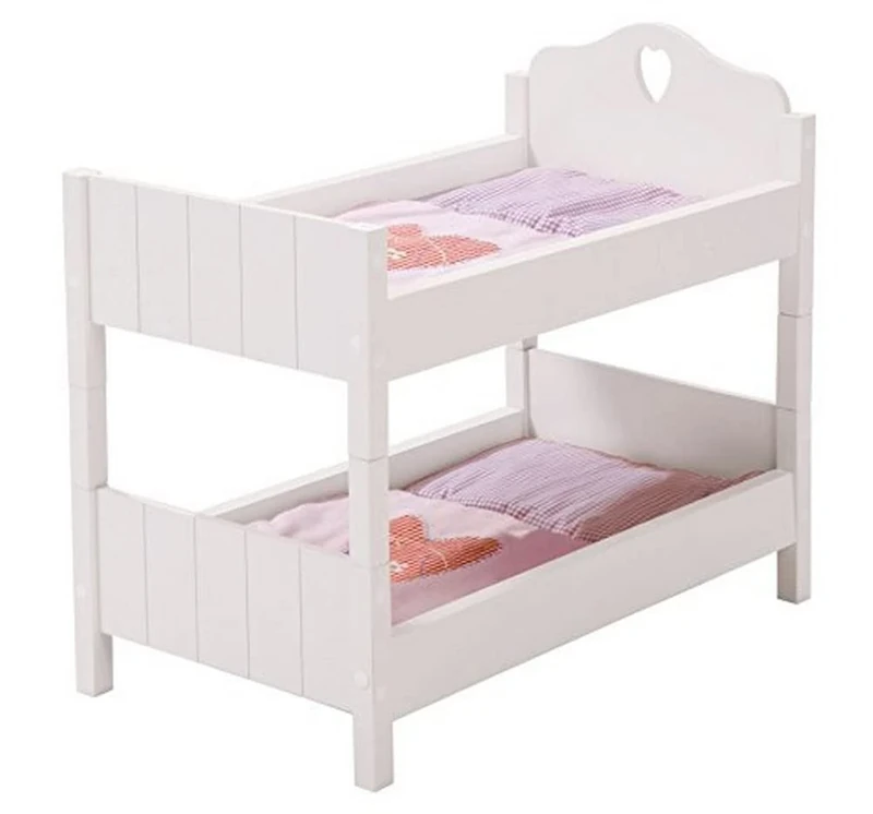 roba Doll Bunk Bed Fienchen - Dividable doll bed including textile equipment - Wood white lacquered - Image 1