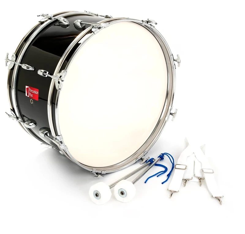 Percussion Plus PP788-BK Junior Marching Bass Drum 20" - Black