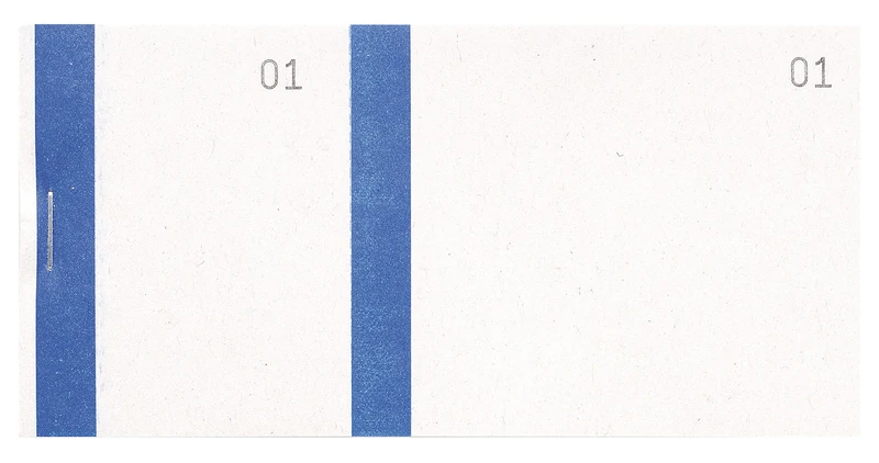 Blocs vendeurs 6,6x13,5cm double numerotage bande couleur 100 feuillets