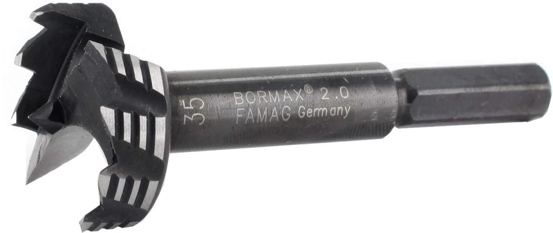 Famag 162203500 Bormax 2.0 Forstner bit, alloyed Tool Steel, 35 mm, 35 x 57 x 90 mm Tige: 10 mm