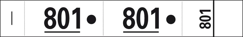 Exacompta - Ref. 96601E - Pack of 20 books of 50 numbered cloakroom tickets in 3 sections (including 2 sections with holes) - Size 20x3 cm - White