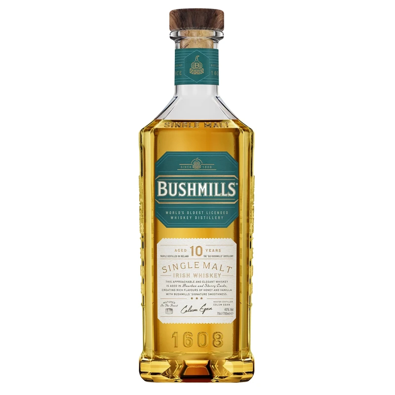 Bushmills 10 Year Old Single Malt Irish Whiskey - 70cl