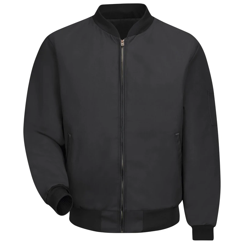 Red Kap Men's Solid Team Jacket, Black, Large