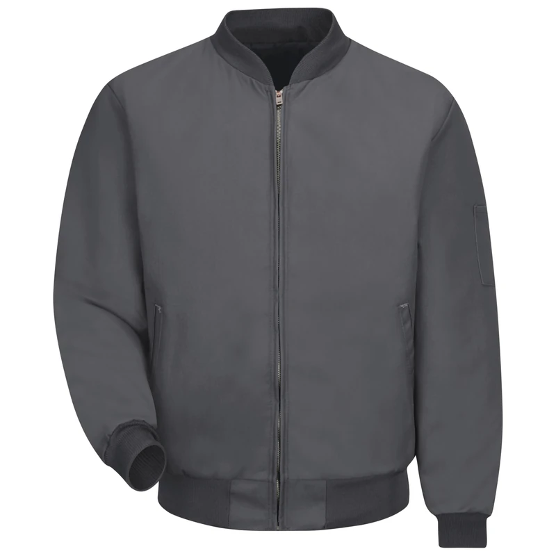 Red Kap Men's Solid Team Jacket, Charcoal, XL