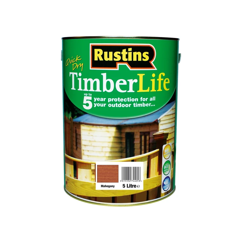 Rustins TLMA5000 Timberlife Mahogany, Brown, 5l