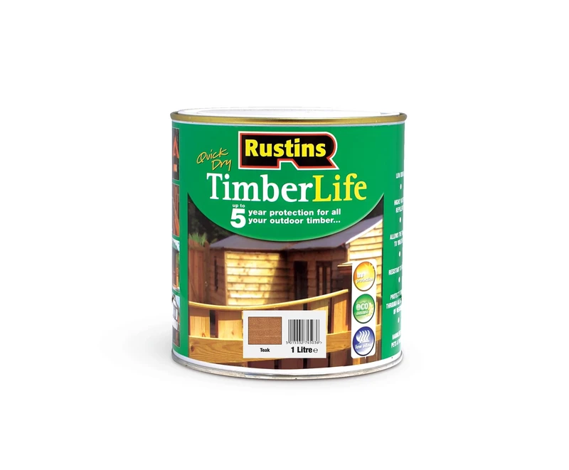Rustins TLTE5000 Timberlife Teak,Brown, 5l