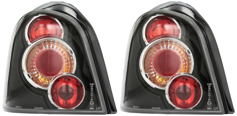 in.pro. 4480195 HD Rear Lamps, Clear Black