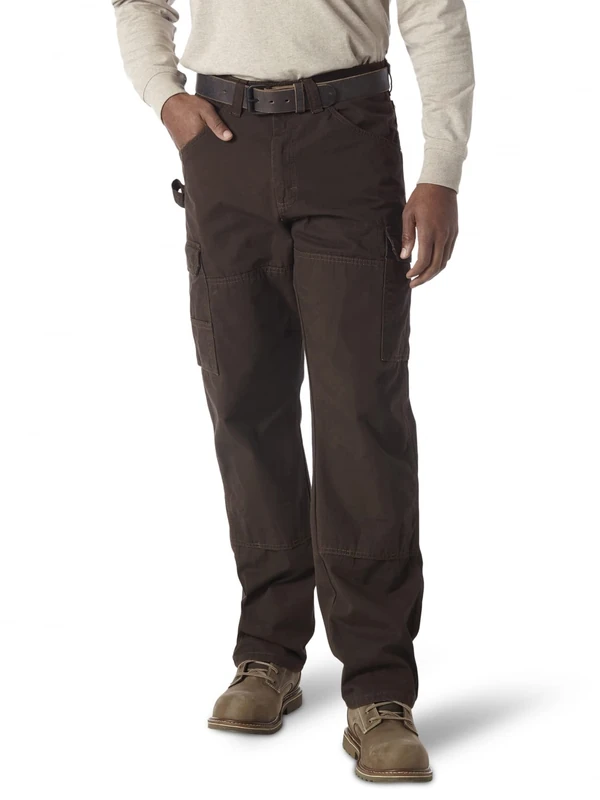 Wrangler Men's Riggs Workwear Ranger work utility pants, Dark Brown, 36W 36L UK