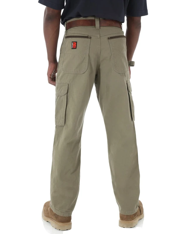 Wrangler Men's big work utility pants, Dark Brown, 44W 34L UK