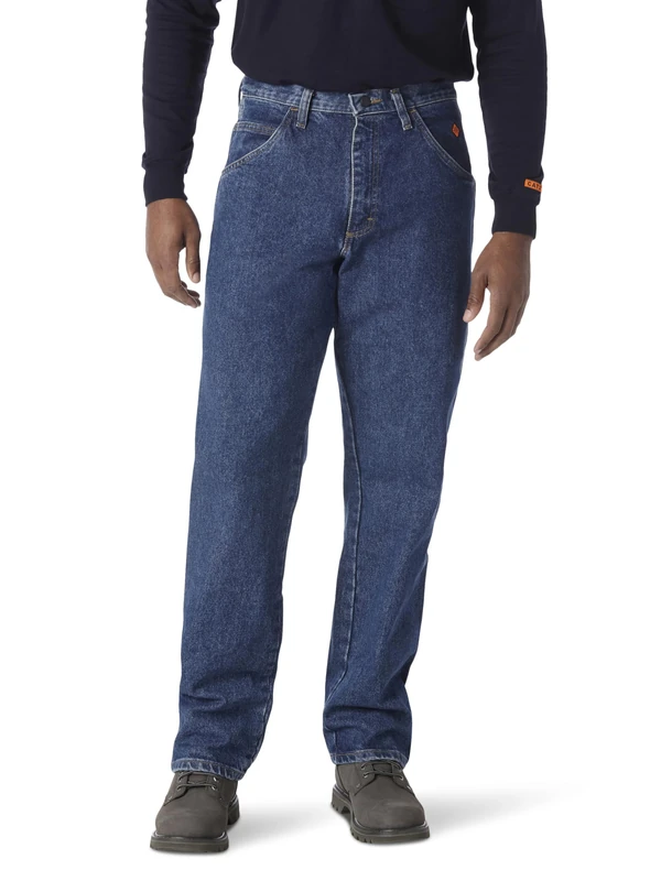 Wrangler Riggs Workwear Men's Riggs Workwear Flame Resistant Carpenter Jean Work Utility Pants, Denim, 36W x 36L