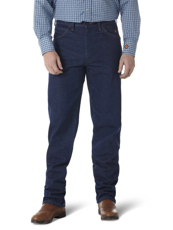 Wrangler Men's Flame Resistant Relaxed Fit Jean,Blue,40x30
