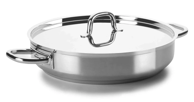 Lacor 54636S Chef Luxe Round Dish without Lid, 36 cm, Silver