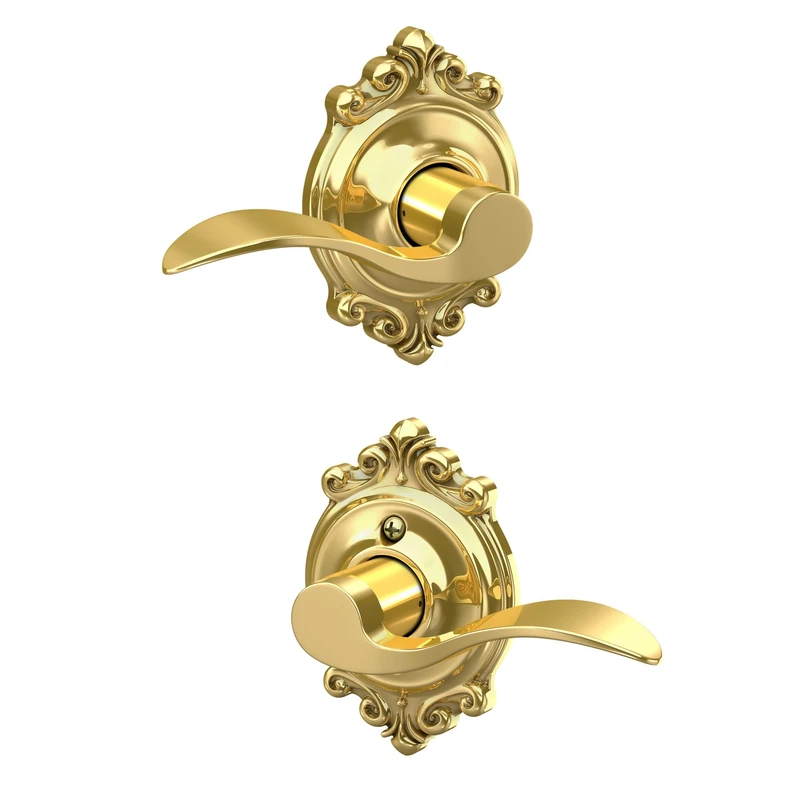 Schlage Accent Lever Brookshire Trim Hall/Closet - Bright Brass