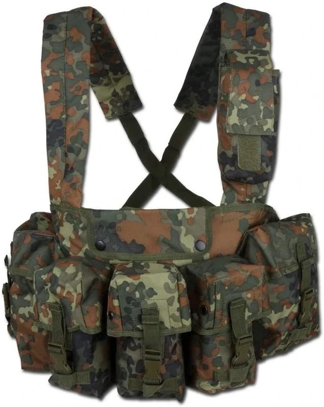 Chest Rig M4/M16 G36 G3/M14 Vest Airsoft Flecktarn Camo