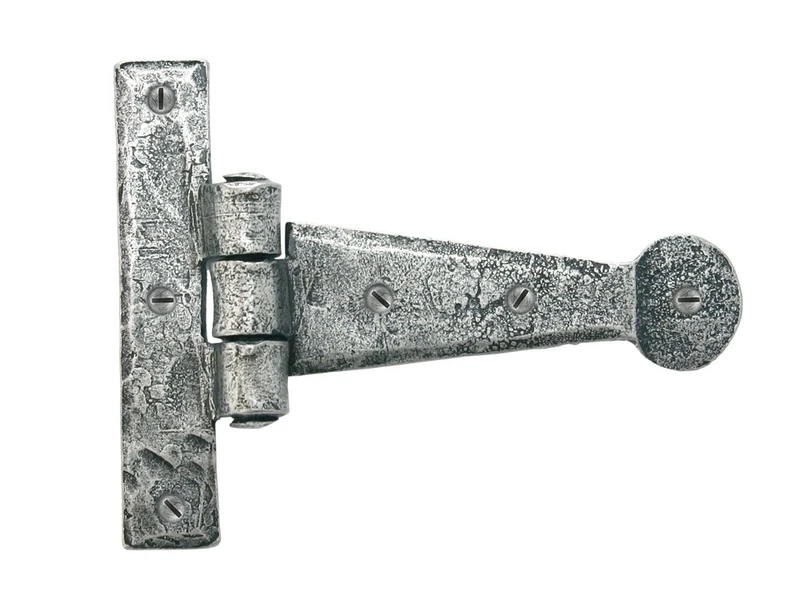 From The Anvil Pewter 4 Inch Penny End T Hinge (Pair)