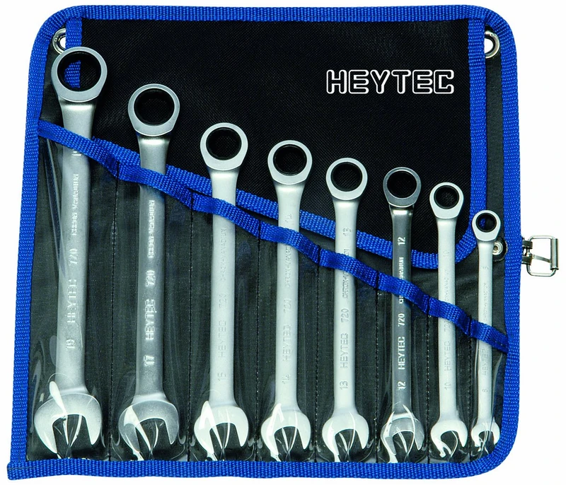 Heytec 50720600180 M 50720 Combination Ratchet Wrench, Silver, Set of 6 Piece - Image 1
