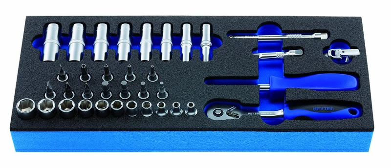 Heytec 50829001483 M Socket Set, Silver, Set of 36 Piece