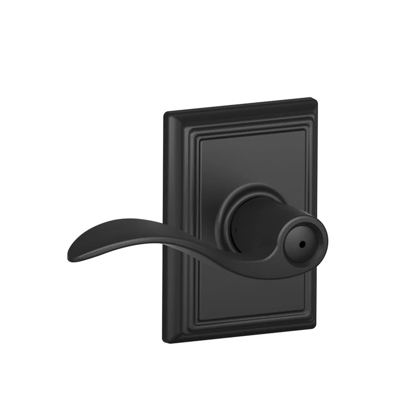 Schlage F40ACC622ADD Addison Collection Accent Privacy Lever, Matte Black