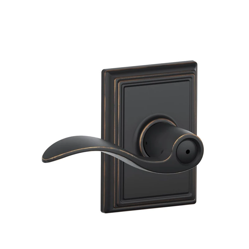 Schlage F40ACC716ADD Addison Collection Accent Privacy Lever, Aged Bronze