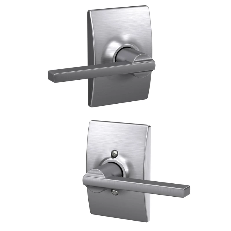 Schlage F10 LAT 626 CEN Century Collection with Latitude Passage Lever, Satin Chrome