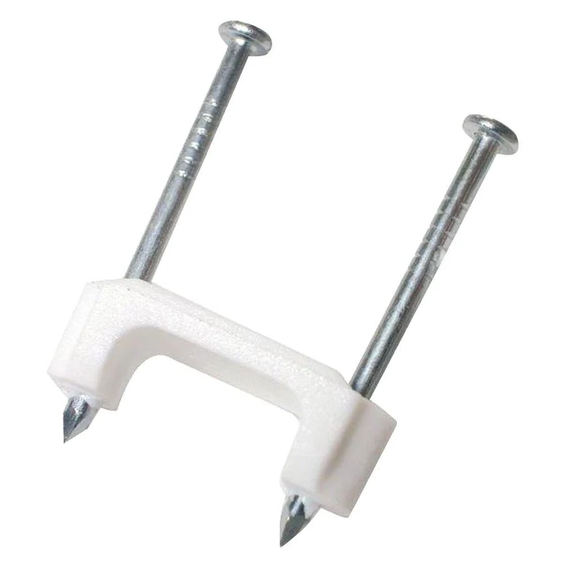 Gardner Bender PS-750B Plastic Staple, 1/2 in, 14/2, 12/2, 10/2 (NM) Cable, White - Image 1