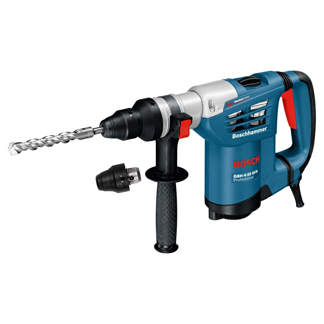 Bosch Professional Rotary Hammer with SDS plus GBH 4-32 DFR (240V, 900W, incl. Quick change chuck 13 mm, Depth stop 310 mm, SDS plus quick-change chuck, Auxiliary handle, Carrying Case)