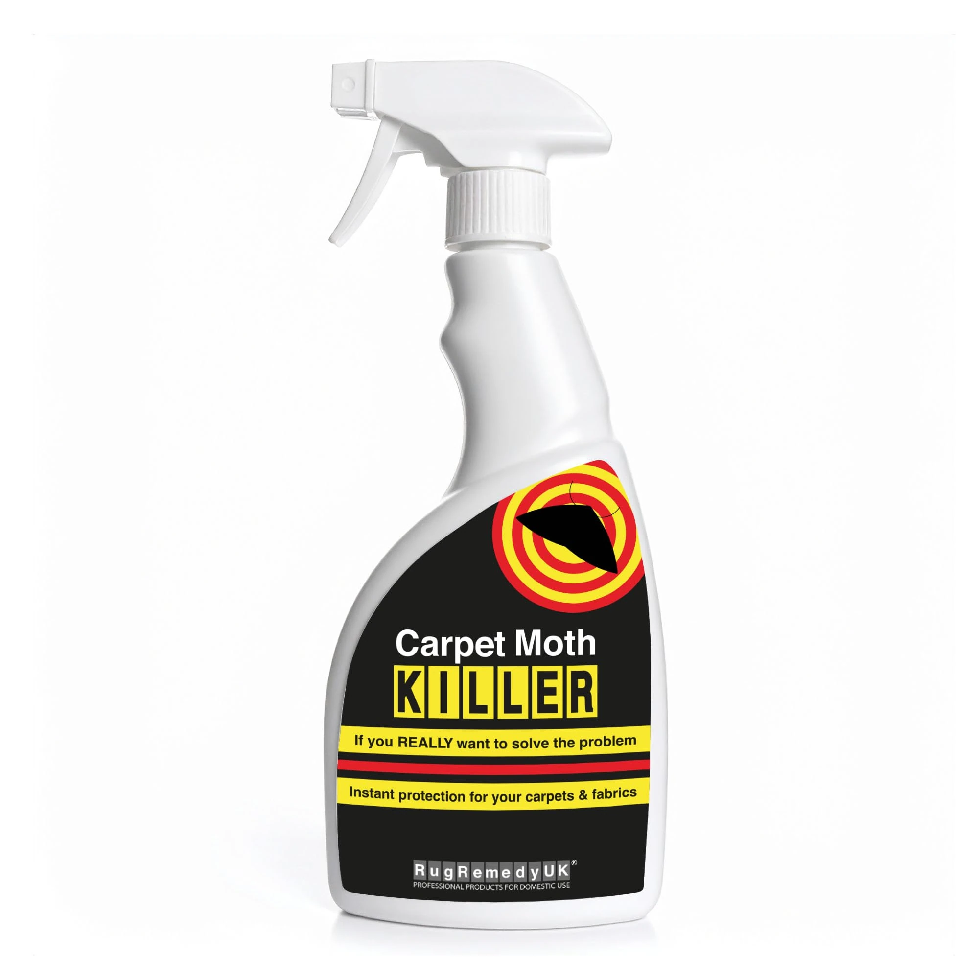 RugRemedyUK Carpet Moth Killer Spray 500ml - Safe Moths Killer, Gentle Moths Repellent for Home, Rooms, Non-Staining Carpet Beetle Spray, Moth Repellent for Wardrobes, Prevention for 3 Months