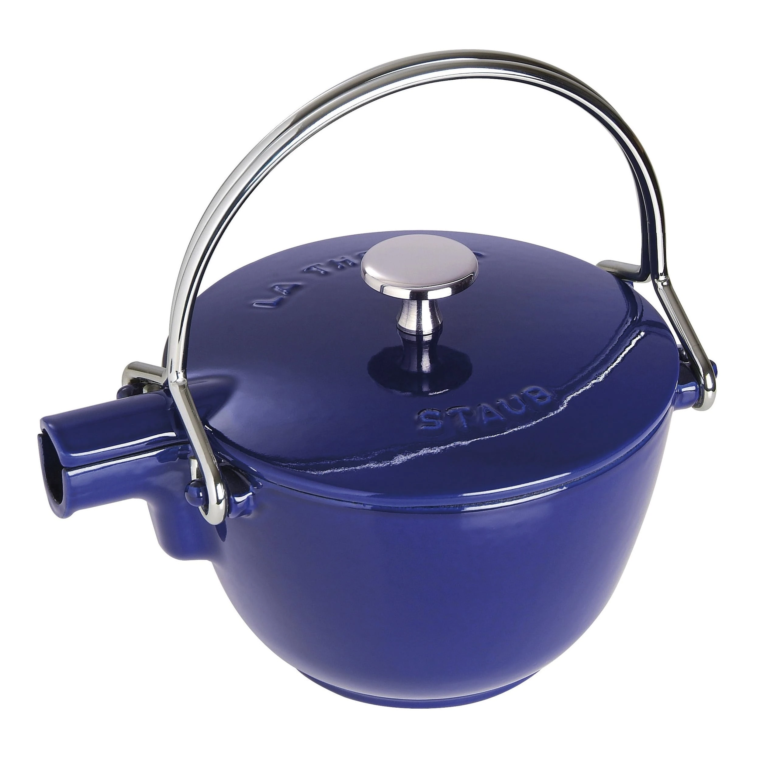 STAUB Cast Iron Tea Pot, Dark Blue, 16.5 cm