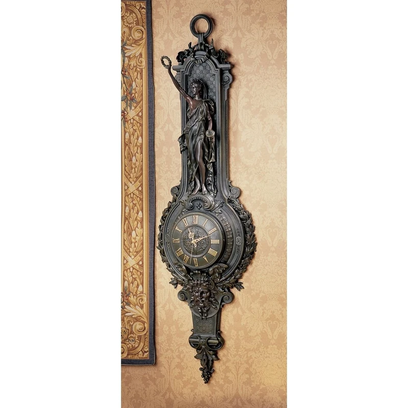 Design Toscano La Liberate Grande Palace Sculptural Wall Clock
