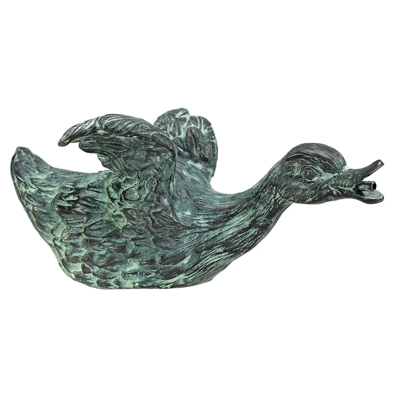 Design Toscano the Lindell Pond Sliding Duck Cast Bronze Garden Statue