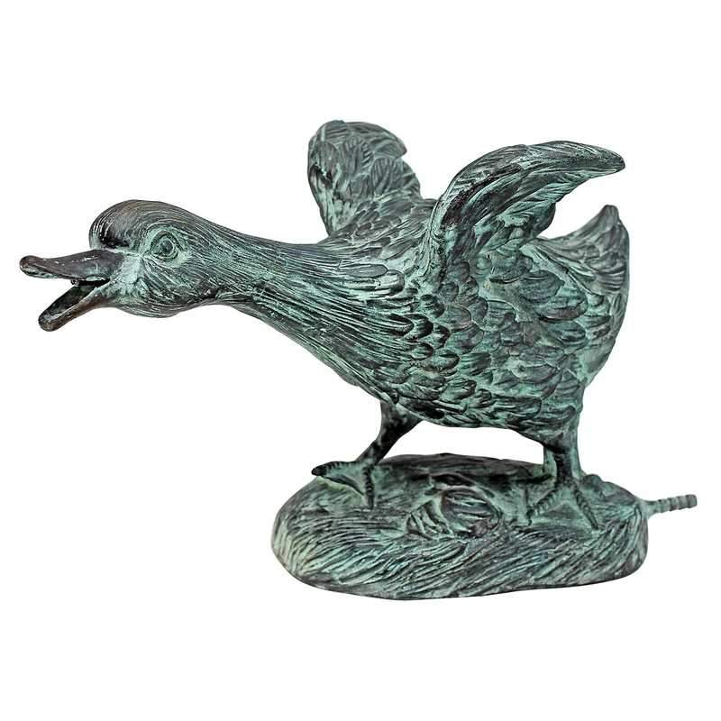 Design Toscano the Lindell Pond Running Duck Cast Bronze Garden Statue