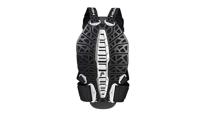 HEAD Thorac Unit Unisex Back Protector - Black/White, Small