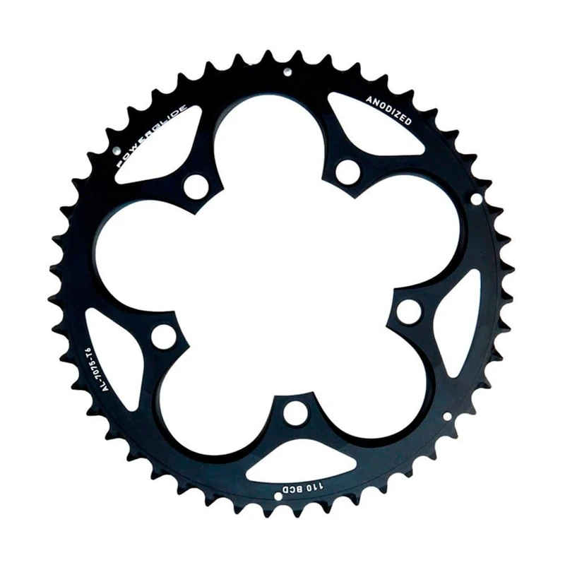 Sram Road Chainring Road 50T 5 Bolt 110 mm BCD Aluminium (50-34) 4 mm Black, 11.6215.197.060