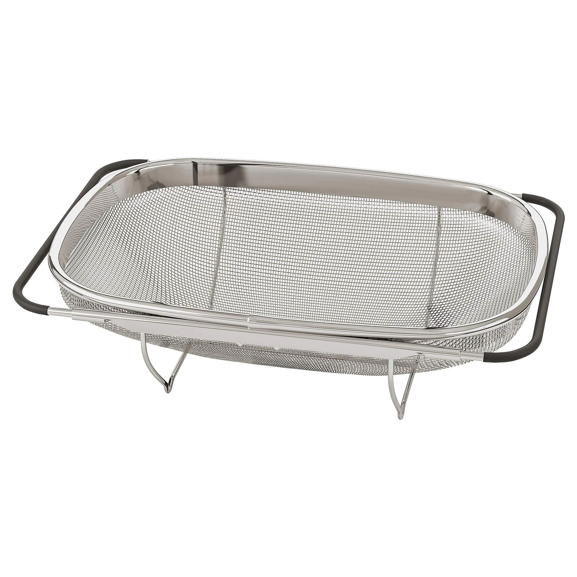 IKEA Adjustable Handles Colander, Stainless Steel/Black 34x23 cm (13x9 )