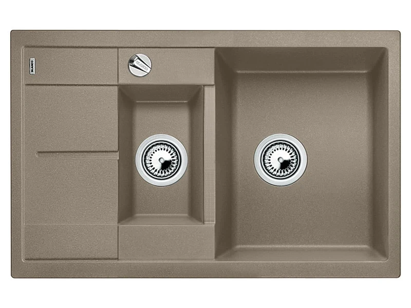Blanco Metra Silgranit PuraDur Kitchen Sink,Brown (tartufo),60cm Base Cabinet