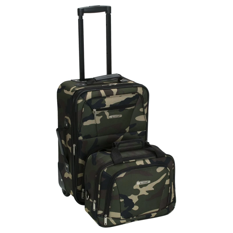 Rockland Fashion Softside Upright Luggage Set, Camouflage
