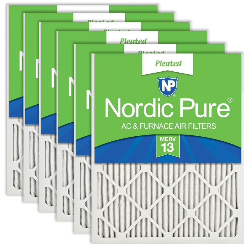 Nordic Pure 12x20x1 MERV 13 Pleated AC Furnace Air Filters 6 Pack