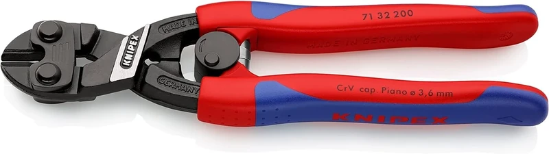 KNIPEX Cobolt Compact Bolt Cutter with Slim Multi-Component Grips 200 mm, 71 32 200