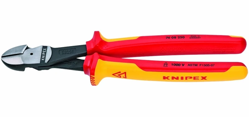 KNIPEX - 74 08 250 US Tools - High Leverage Diagonal Cutters, 1000V Insulated (7408250US)